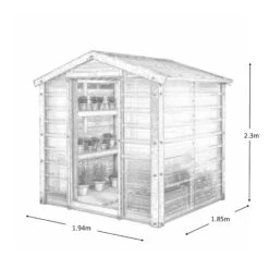 Adman Steel Sheds Multigrow 6.4x6.1 Greenhouse With Adjustable Vent -Bestway Garden Sales Store adman steel sheds multigrow 6 4x6 1 greenhouse with adjustable vent5391538910318 01t bq