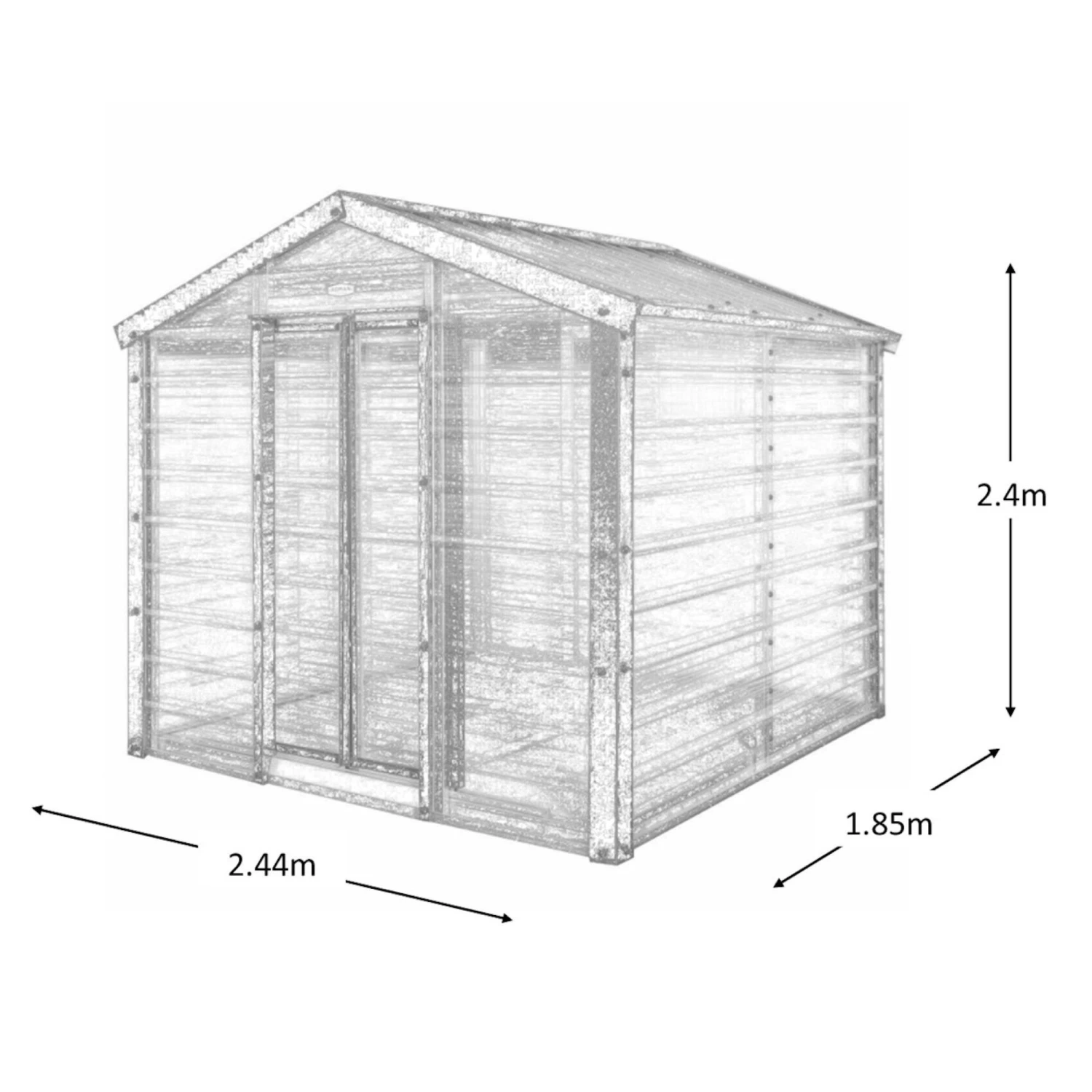Adman Steel Sheds Multigrow 8x6.1 Greenhouse With Adjustable Vent 8 Adman Steel Sheds Multigrow 8x6.1 Greenhouse With Adjustable Vent - Image 8