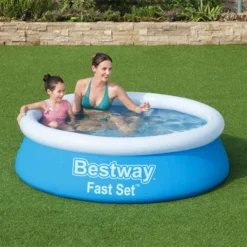 Bestway Fast Set™ Plain ABS Plastic & PVC Family Lounge Pool (W) 1.83m X (L) 1.83m -Bestway Garden Sales Store bestway fast set plain abs plastic pvc family lounge pool w 1 83m x l 1 83m6942138967630 02i