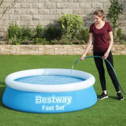 Bestway Fast Set™ Plain ABS Plastic & PVC Family Lounge Pool (W) 1.83m X (L) 1.83m -Bestway Garden Sales Store bestway fast set plain abs plastic pvc family lounge pool w 1 83m x l 1 83m6942138967630 03i
