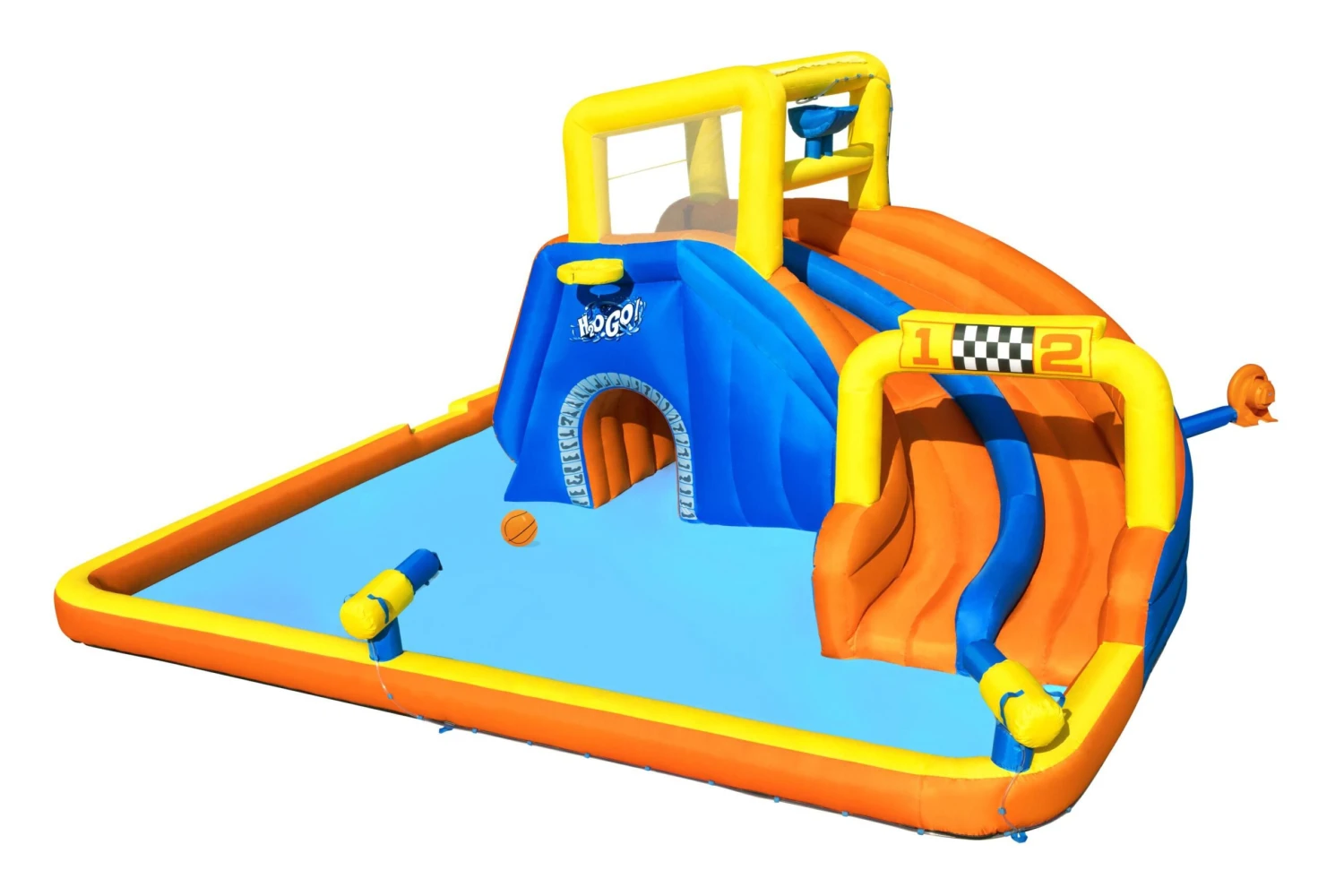 Bestway Multicolour Rectangular Super Speedway Water Park 1 Bestway Multicolour Rectangular Super Speedway Water Park