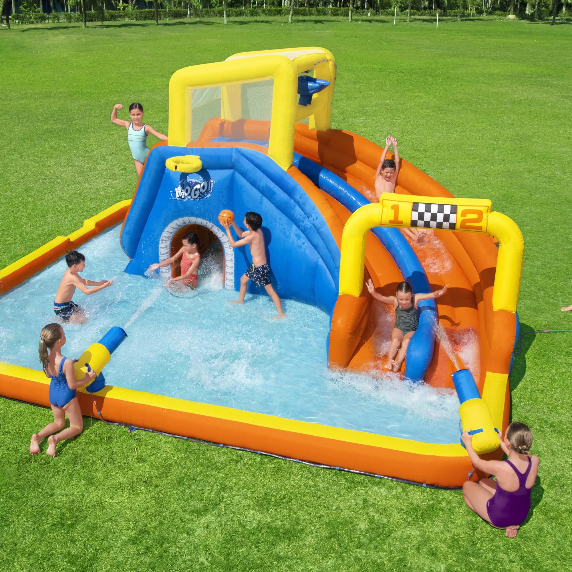 Bestway Multicolour Rectangular Super Speedway Water Park 3 Bestway Multicolour Rectangular Super Speedway Water Park - Image 3
