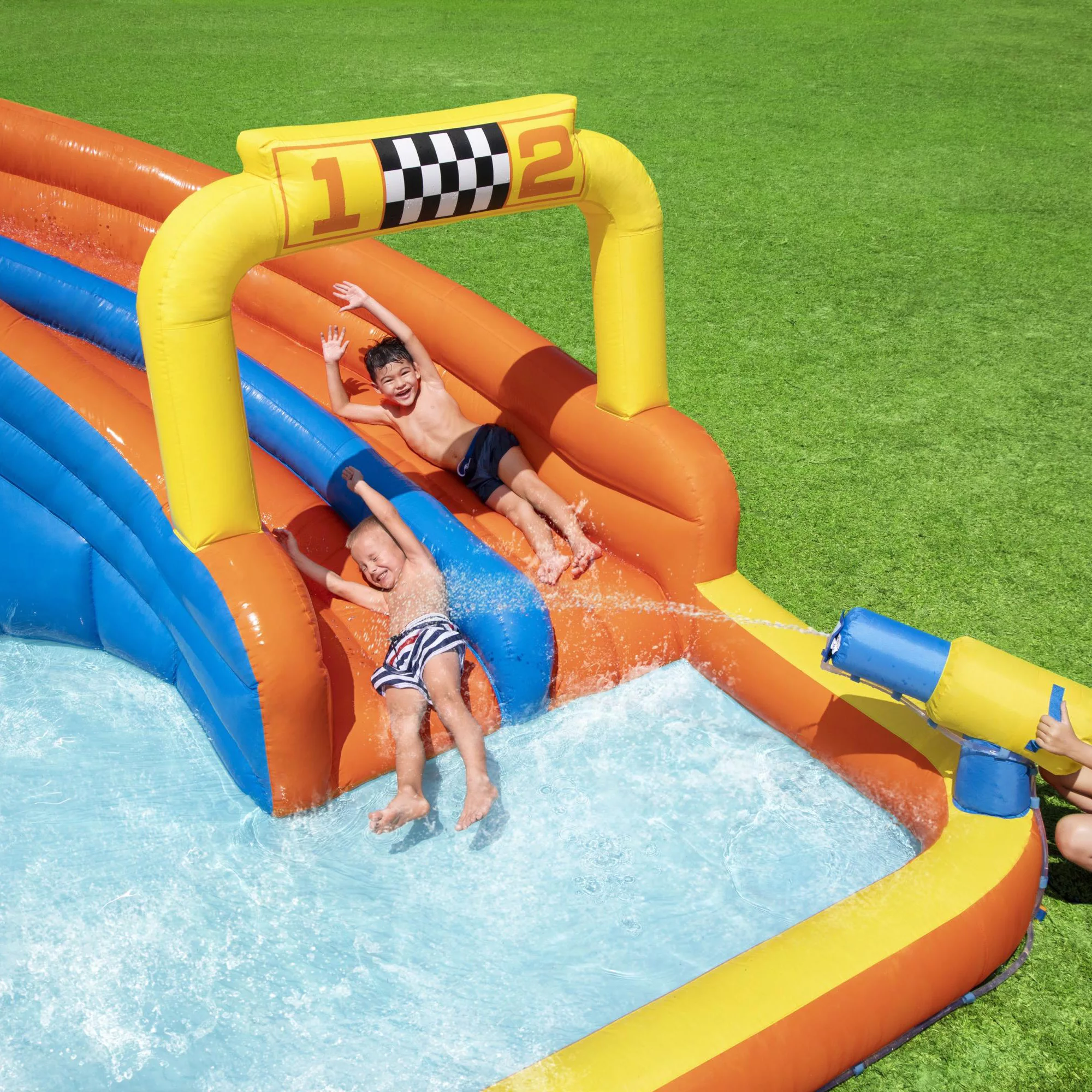 Bestway Multicolour Rectangular Super Speedway Water Park 6 Bestway Multicolour Rectangular Super Speedway Water Park - Image 6