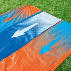 Bestway Orange & Blue Rectangular Triple Lane Slide With Sprinkler System At One End Water Slide -Bestway Garden Sales Store bestway orange blue rectangular triple lane slide with sprinkler system at one end water slide6942138969092 04i bq