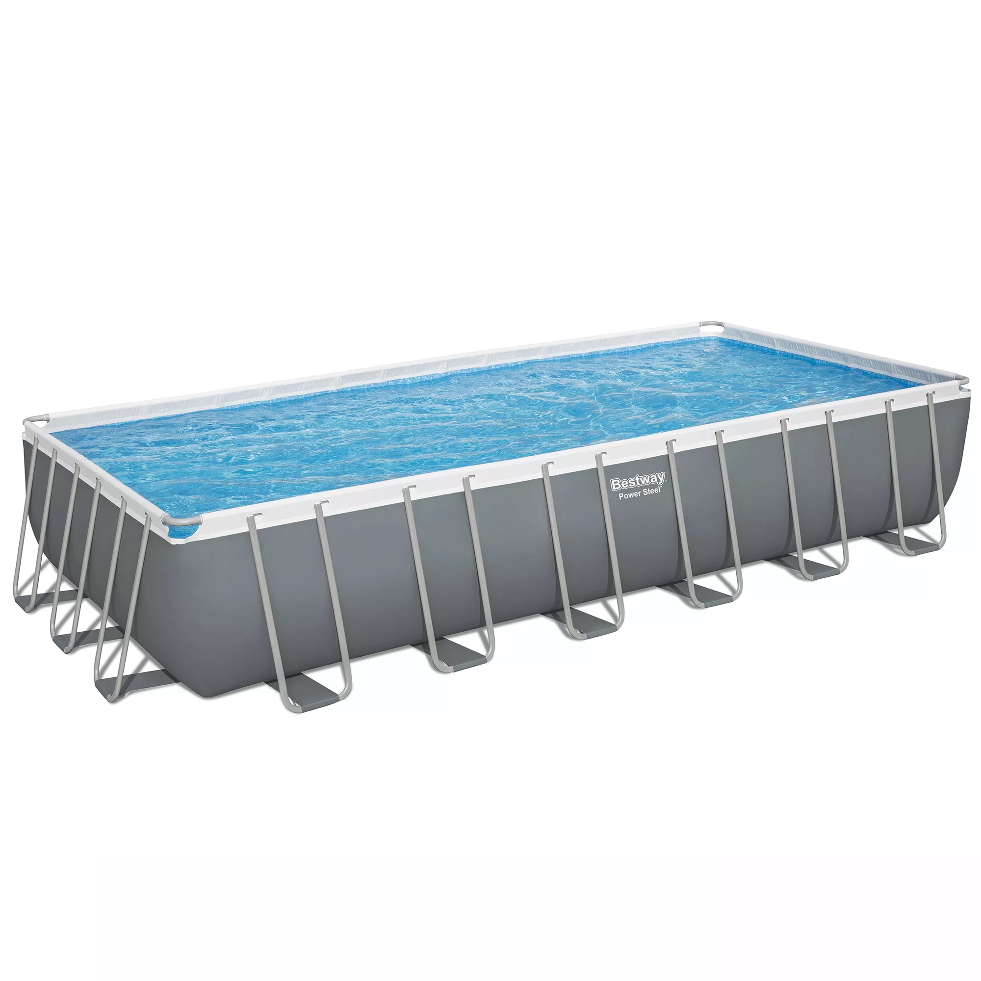 Bestway Power Steel® Plain Polyvinyl Chloride (PVC) & Steel Pool (W) 3.66m X (L) 7.32m 1 Bestway Power Steel® Plain Polyvinyl Chloride (PVC) & Steel Pool (W) 3.66m X (L) 7.32m
