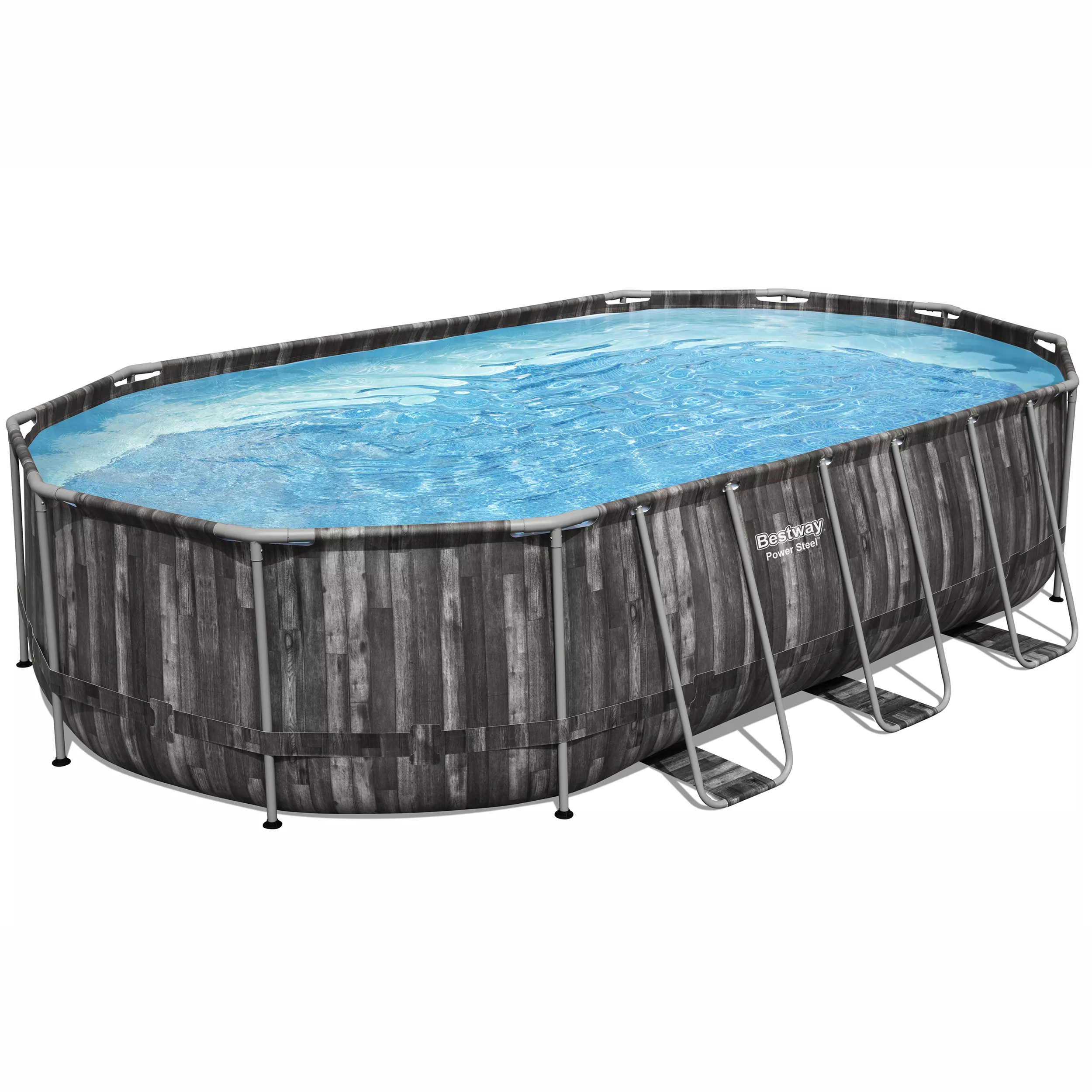 Bestway Power Steel® Wood Effect Polyvinyl Chloride (PVC) & Steel Pool (W) 3.66m X (L) 6.1m 1 Bestway Power Steel® Wood Effect Polyvinyl Chloride (PVC) & Steel Pool (W) 3.66m X (L) 6.1m