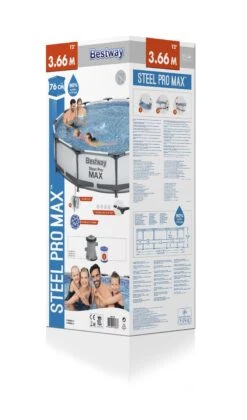 Bestway Steel Pro Max Polyvinyl Chloride (PVC) Family Swimming Pool (W) 3.97m X (L) 3.66m -Bestway Garden Sales Store bestway steel pro max polyvinyl chloride pvc family swimming pool w 3 97m x l 3 66m6942138981889 04c bq