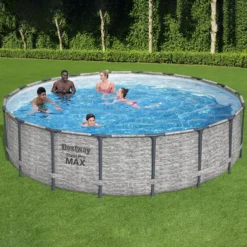 Bestway Steel Pro MAX™ Realistic Stone Print Polyvinyl Chloride (PVC) & Steel Pool (W) 5.49m X (L) 5.49m 11 Bestway Steel Pro MAX™ Realistic Stone Print Polyvinyl Chloride (PVC) & Steel Pool (W) 5.49m X (L) 5.49m -Bestway Garden Sales Store bestway steel pro max realistic stone print polyvinyl chloride pvc steel pool w 5 49m x l 5 49m6941607310502 02i