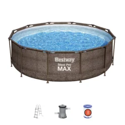 Bestway Steel Pro Rattan Print Metal & Plastic Pool -Bestway Garden Sales Store bestway steel pro rattan print metal plastic pool6942138986228 36c bq