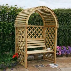 Blooma Chiltern Arbour, (H)1990mm (W)1340mm (D)800mm - Assembly Service Included -Bestway Garden Sales Store blooma chiltern arbour h 1990mm w 1340mm d 800mm assembly service included5397007111705 02i bq