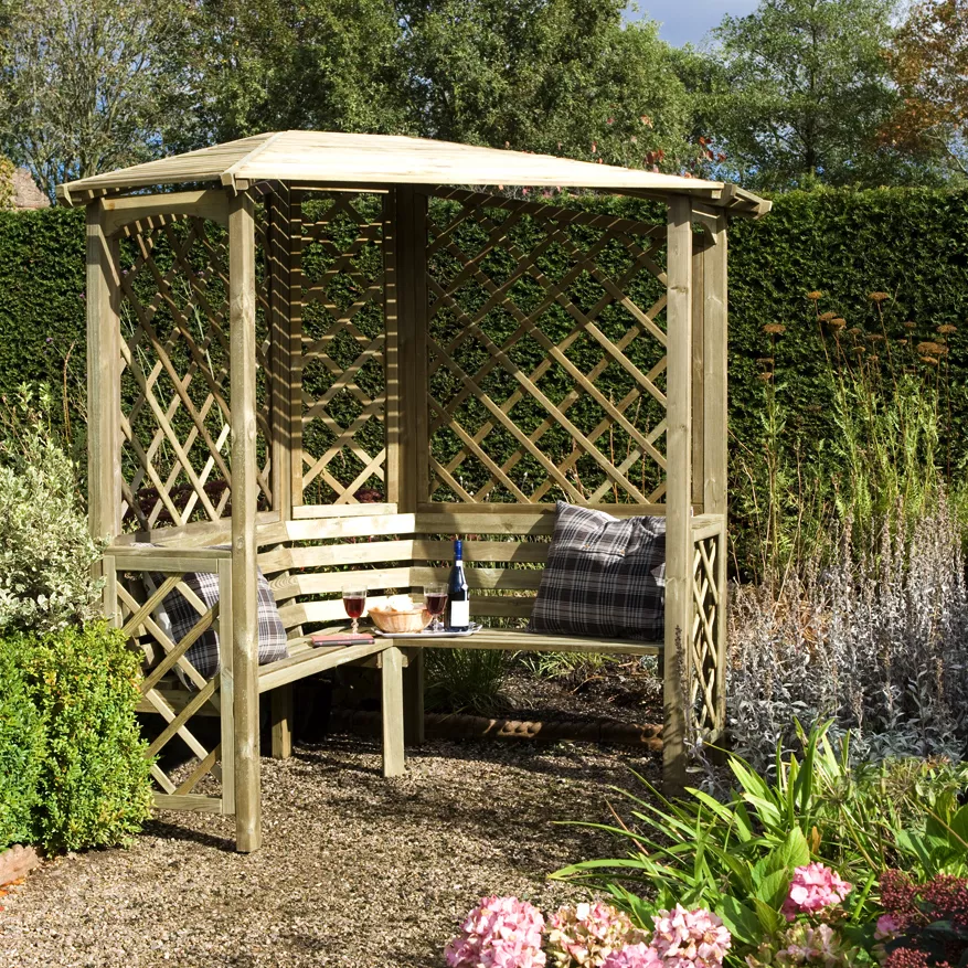 Blooma Chiltern Corner Arbour, (H)2100mm (W)1580mm (D)1580mm - Assembly Service Included 1 Blooma Chiltern Corner Arbour, (H)2100mm (W)1580mm (D)1580mm - Assembly Service Included