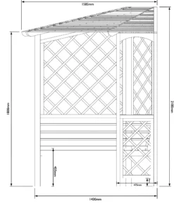 Blooma Chiltern Corner Arbour, (H)2100mm (W)1580mm (D)1580mm - Assembly Service Included 5 Blooma Chiltern Corner Arbour, (H)2100mm (W)1580mm (D)1580mm - Assembly Service Included -Bestway Garden Sales Store blooma chiltern corner arbour h 2100mm w 1580mm d 1580mm assembly service included5397007111781 01t bq