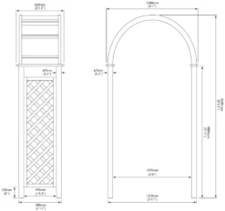Blooma Chiltern Round Top Softwood Arch - Assembly Service Included 11 Blooma Chiltern Round Top Softwood Arch - Assembly Service Included -Bestway Garden Sales Store blooma chiltern round top softwood arch assembly service included5397007111682 01t bq