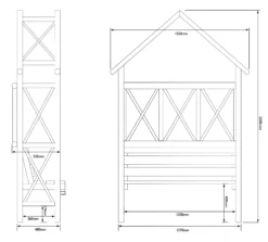 Blooma Cottage Arbour, (H)2200mm (W)560mm (D)560mm - Assembly Service Included -Bestway Garden Sales Store blooma cottage arbour h 2200mm w 560mm d 560mm assembly service included5397007111606 01t bq