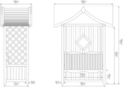Blooma Elegant Arbour, (H)2340mm (W)1760mm (D)940mm - Assembly Service Included -Bestway Garden Sales Store blooma elegant arbour h 2340mm w 1760mm d 940mm assembly service included5397007111620 01t bq