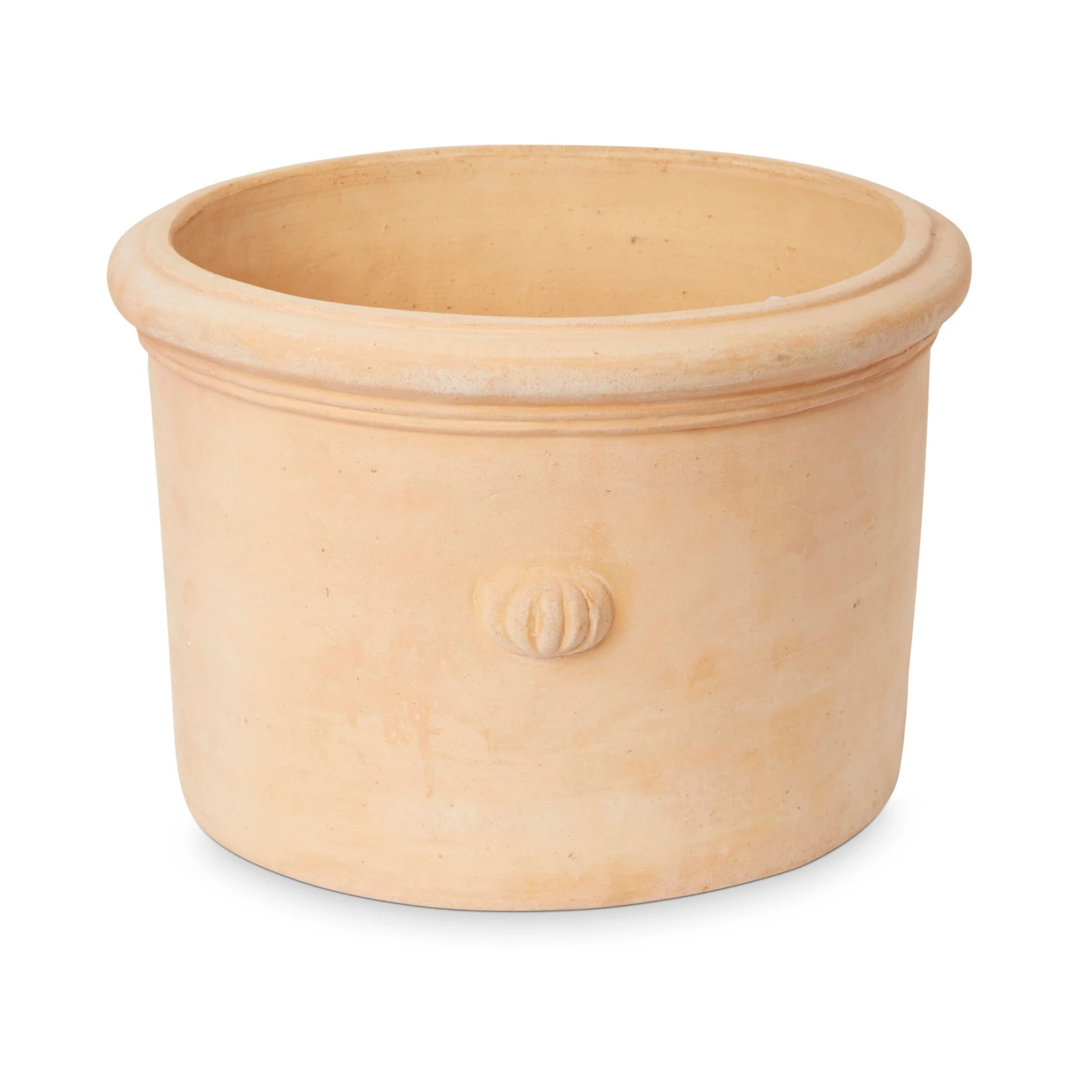 Blooma Mali White Washed Terracotta Circular Plant Pot (Dia)40cm 1 Blooma Mali White Washed Terracotta Circular Plant Pot (Dia)40cm