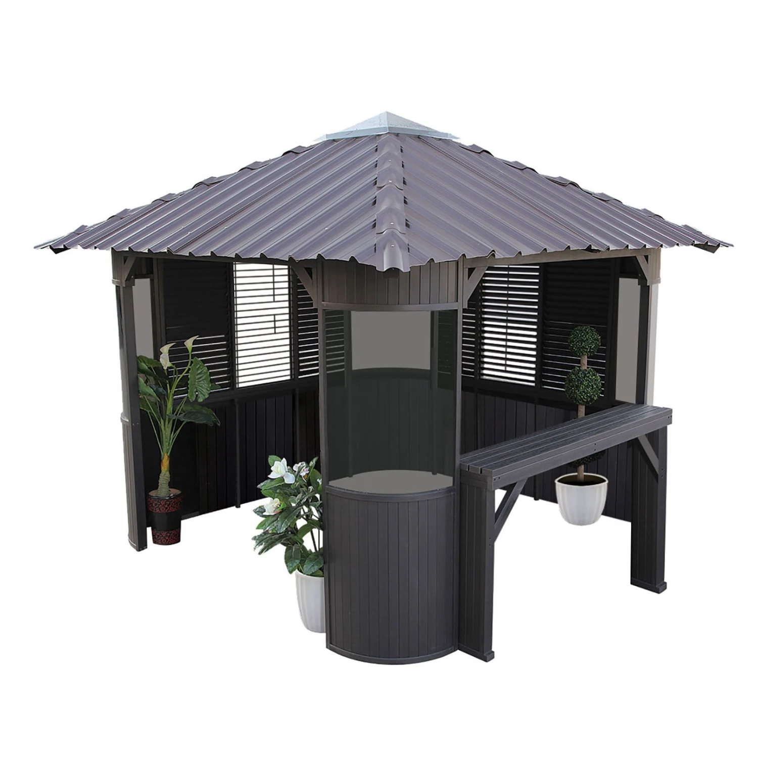 Canadian Spa Company Frazer Square Gazebo, (W)3.37m (D)3.37m - Assembly Required 1 Canadian Spa Company Frazer Square Gazebo, (W)3.37m (D)3.37m - Assembly Required