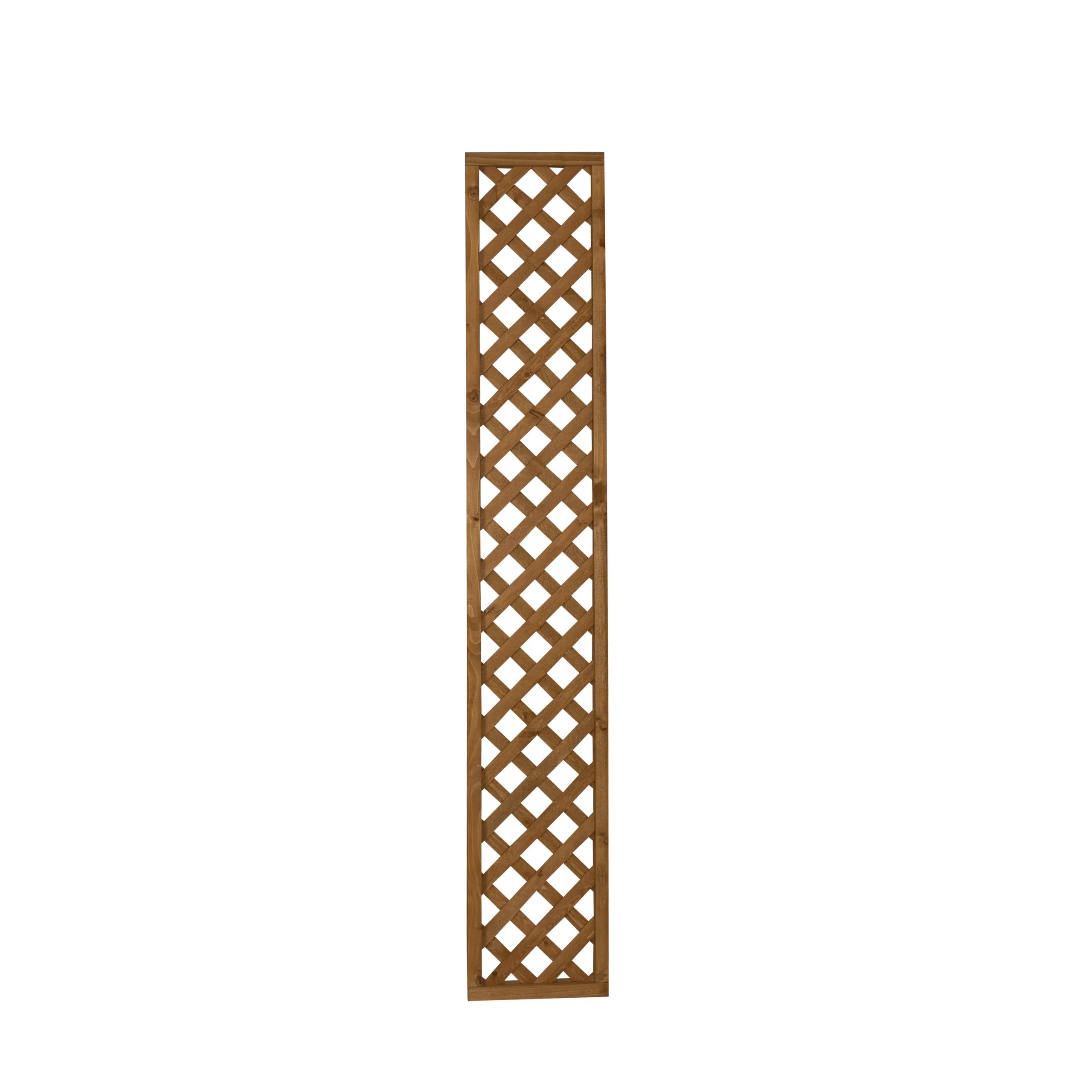 Diamond Pine Trellis Panel, Pack Of 5 (W)183cm X (H)32cm 1 Diamond Pine Trellis Panel, Pack Of 5 (W)183cm X (H)32cm