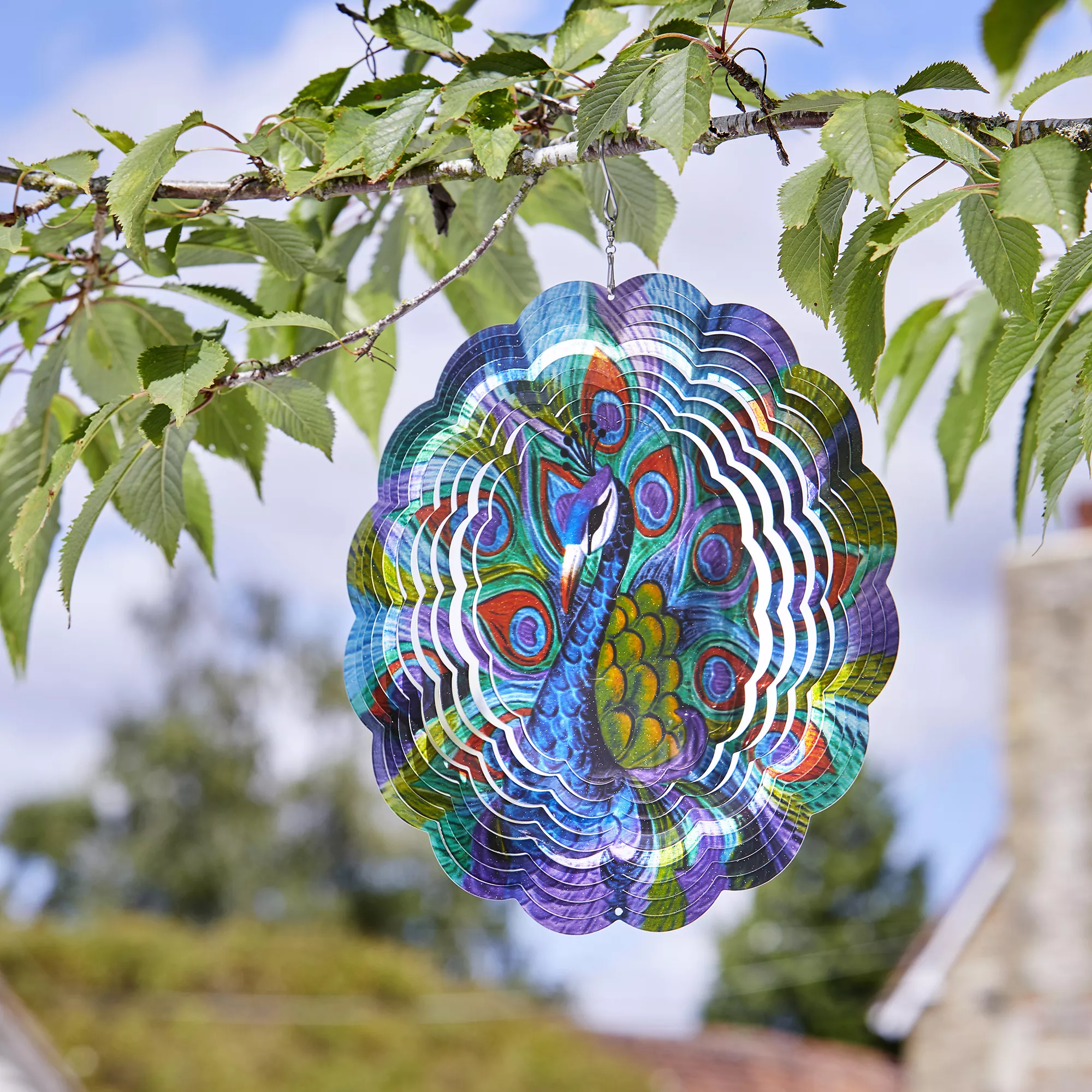 Flamboya Peacock Wind Spinner 30cm 2 Flamboya Peacock Wind Spinner 30cm - Image 2