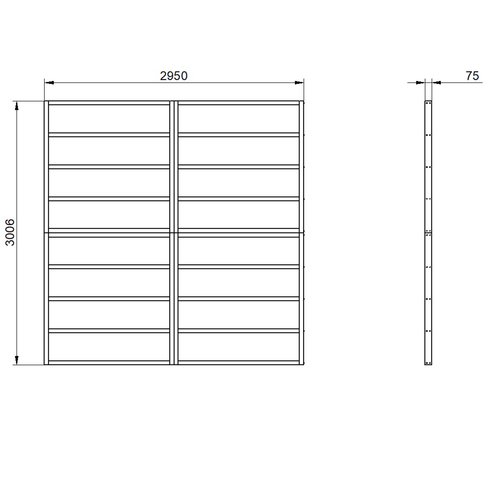 Forest 10x10 Timber Shed Base (L) 301cm X (W) 295cm 3 Forest 10x10 Timber Shed Base (L) 301cm X (W) 295cm - Image 3