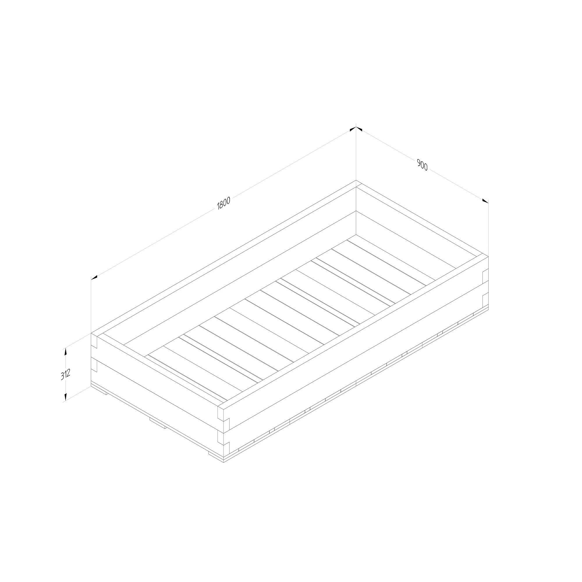 Forest Garden 1.8m X 0.9m Mixed Softwood Rectangular Raised Bed Kit 1.62m² 3 Forest Garden 1.8m X 0.9m Mixed Softwood Rectangular Raised Bed Kit 1.62m² - Image 3