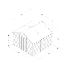 Forest Garden 10x10 Apex Pressure Treated Overlap Wooden Shed With Floor (Base Included) - Assembly Service Included -Bestway Garden Sales Store forest garden 10x10 apex pressure treated overlap wooden shed with floor base included assembly service included5013053192801 01t