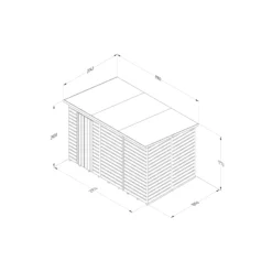 Forest Garden 10x6 Pent Dip Treated Shiplap Wooden Shed With Floor (Base Included) -Bestway Garden Sales Store forest garden 10x6 pent dip treated shiplap wooden shed with floor base included 5013053193884 02i