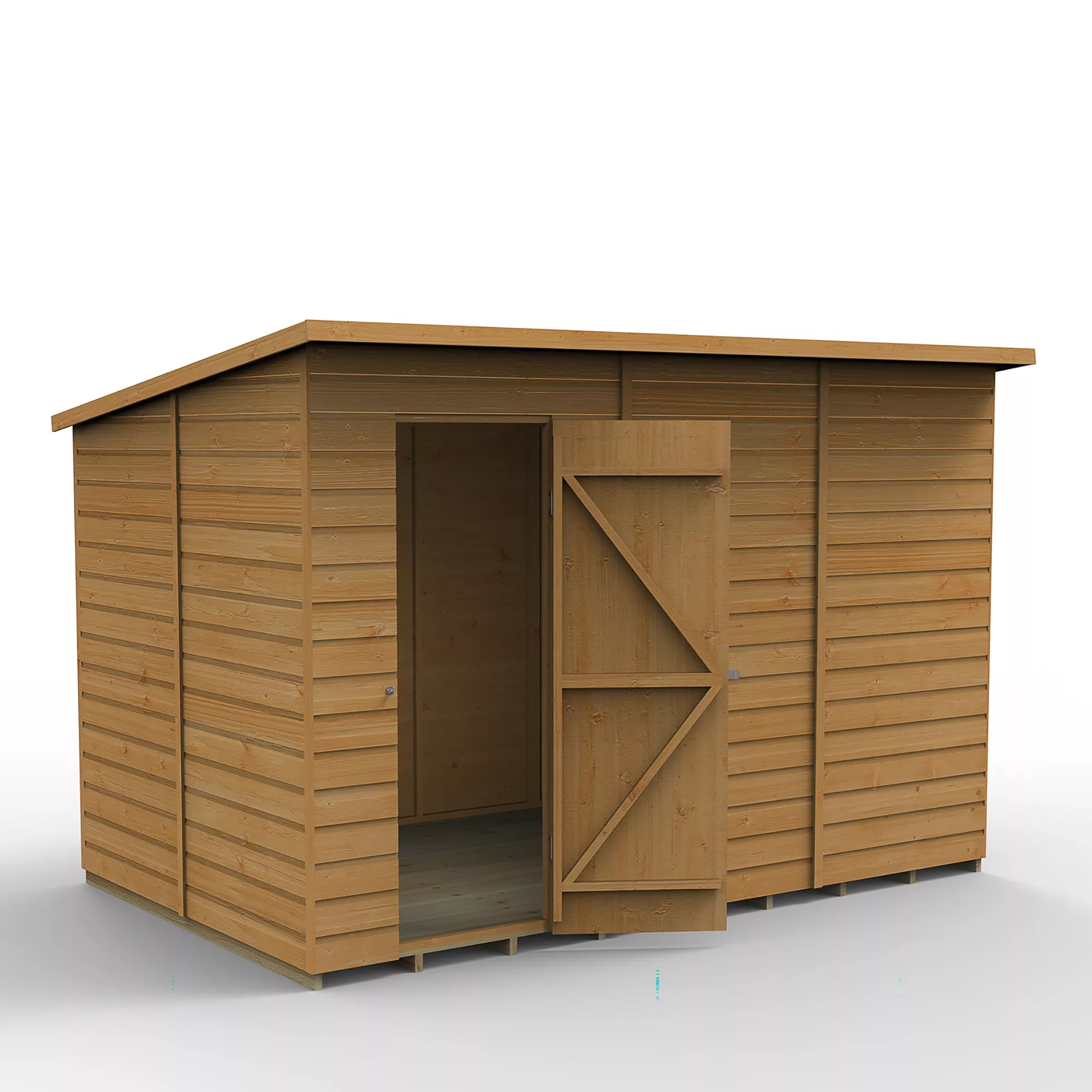 Forest Garden 10x6 Pent Dip Treated Shiplap Wooden Shed With Floor (Base Included) - Assembly Service Included 1 Forest Garden 10x6 Pent Dip Treated Shiplap Wooden Shed With Floor (Base Included) - Assembly Service Included