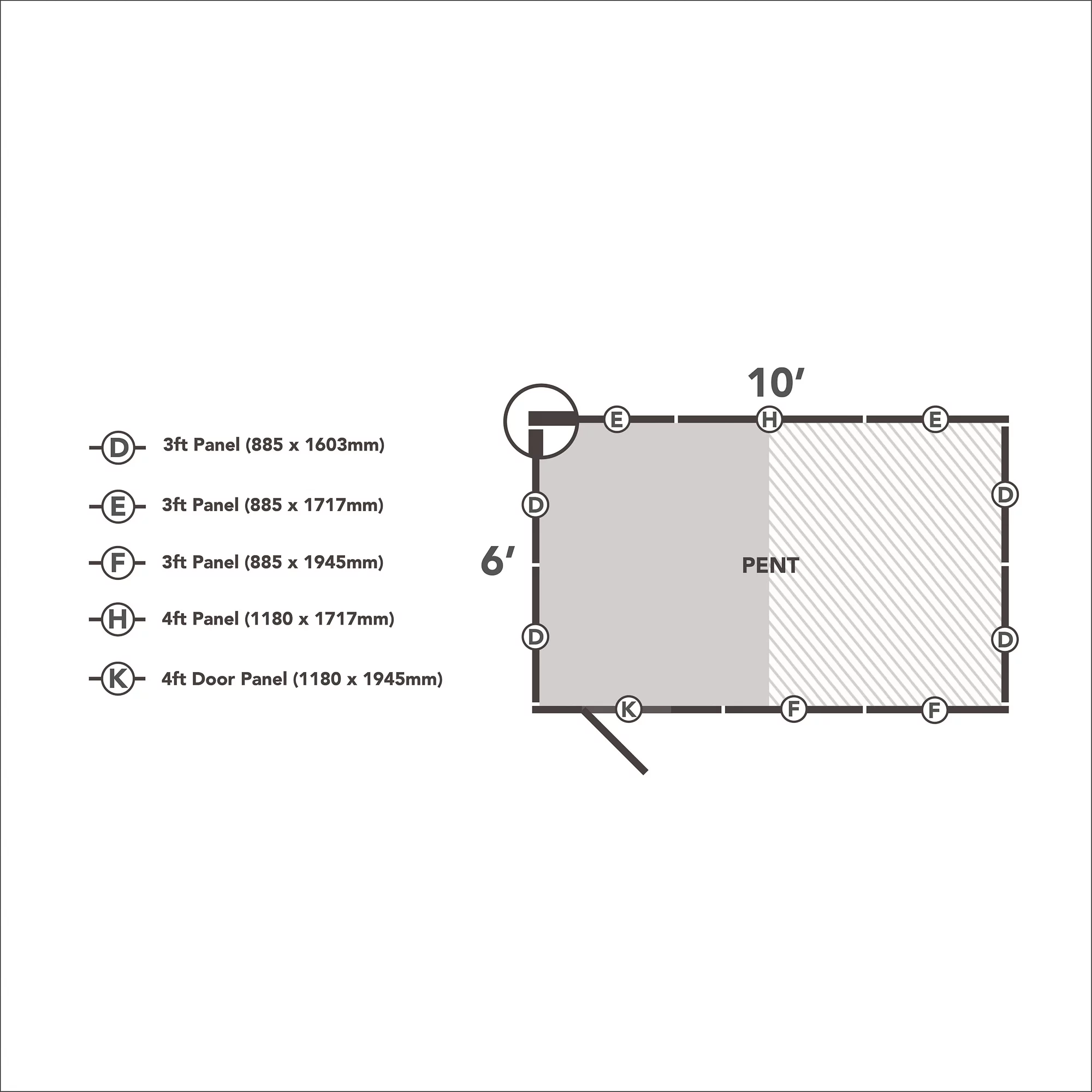 Forest Garden 10x6 Pent Dip Treated Shiplap Wooden Shed With Floor (Base Included) - Assembly Service Included 3 Forest Garden 10x6 Pent Dip Treated Shiplap Wooden Shed With Floor (Base Included) - Assembly Service Included - Image 3