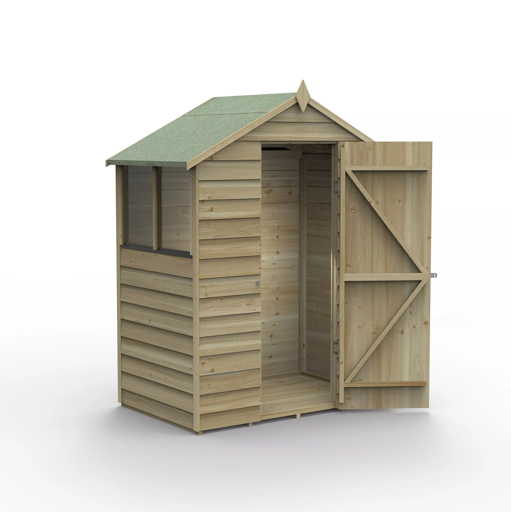 Forest Garden 5x3 Apex Pressure Treated Overlap Wooden Shed With Floor (Base Included) 1 Forest Garden 5x3 Apex Pressure Treated Overlap Wooden Shed With Floor (Base Included)