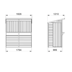 Forest Garden 6x3 Pent Dip Treated Shiplap Wooden Shed With Floor - Assembly Service Included -Bestway Garden Sales Store forest garden 6x3 pent dip treated shiplap wooden shed with floor assembly service included5013053184073 01t