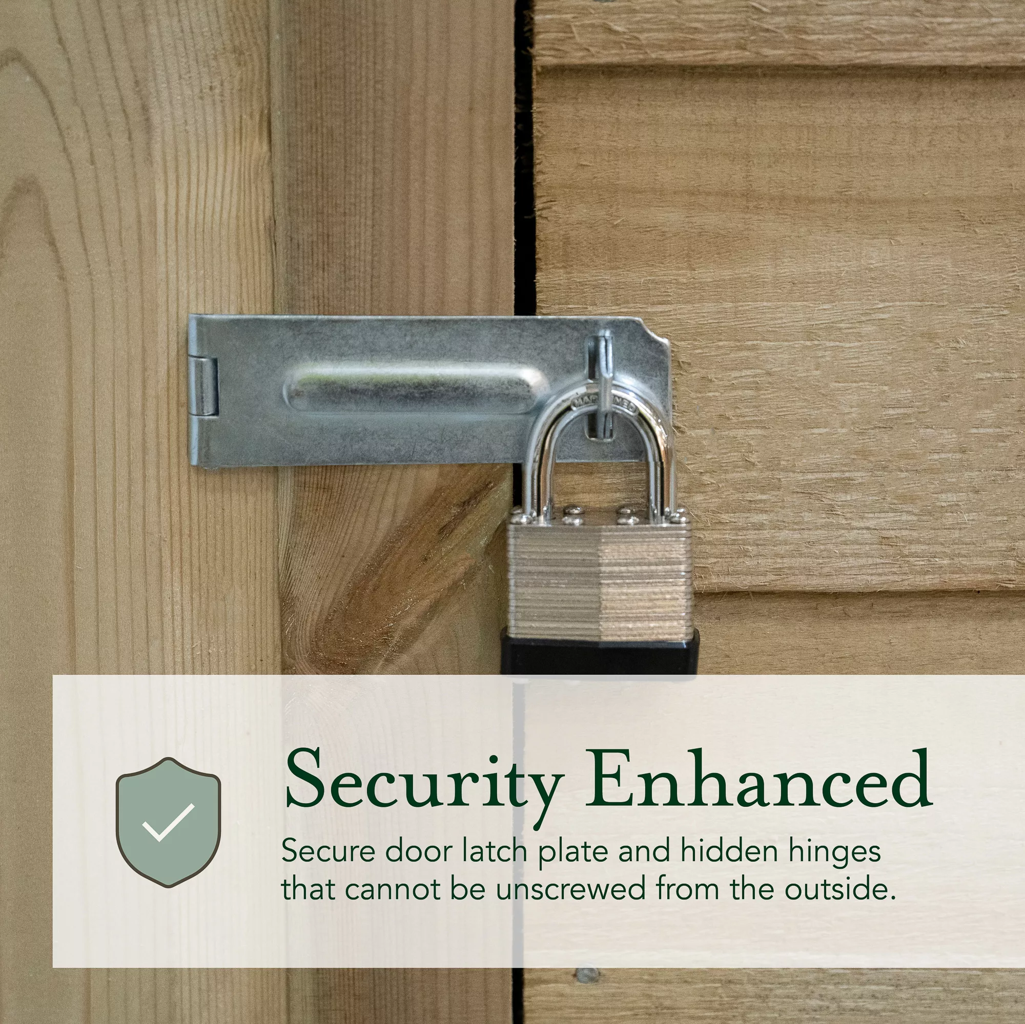 Forest Garden 6x4 Apex Pressure Treated Overlap Wooden Shed With Floor (Base Included) 8 Forest Garden 6x4 Apex Pressure Treated Overlap Wooden Shed With Floor (Base Included) - Image 8