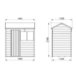 Forest Garden 6x4 Reverse Apex Pressure Treated Overlap Wooden Shed With Floor (Base Included) -Bestway Garden Sales Store forest garden 6x4 reverse apex pressure treated overlap wooden shed with floor base included 5013053178171 01t bq