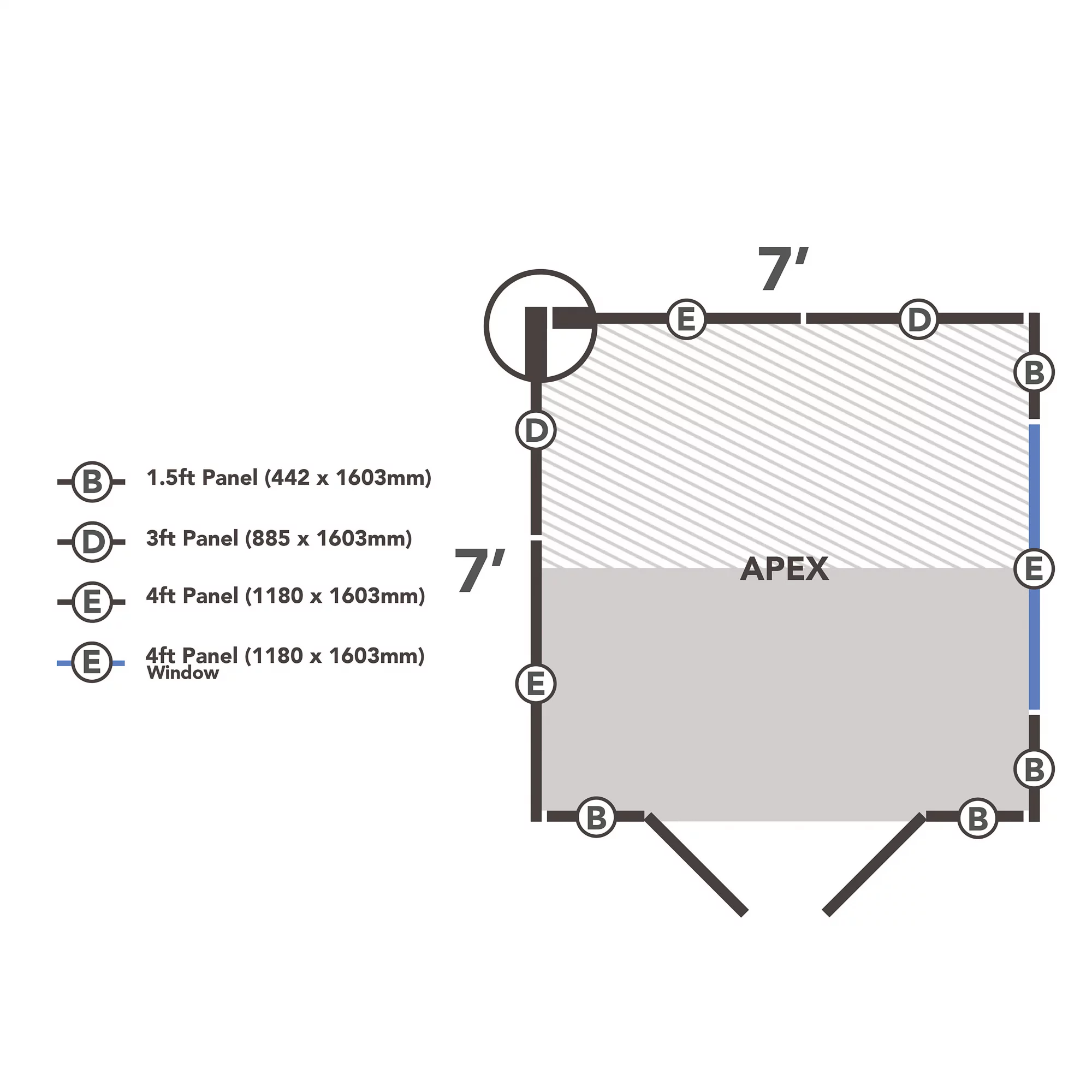 Forest Garden 7x7 Apex Dip Treated Shiplap Wooden Shed With Floor 3 Forest Garden 7x7 Apex Dip Treated Shiplap Wooden Shed With Floor - Image 3