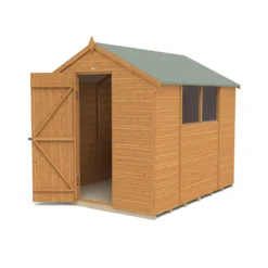 Forest Garden 8x6 Ft Apex Shiplap Wooden 2 Windows Shed With Floor (Base Included) -Bestway Garden Sales Store forest garden 8x6 ft apex shiplap wooden 2 windows shed with floor base included 5013053178737 02c bq