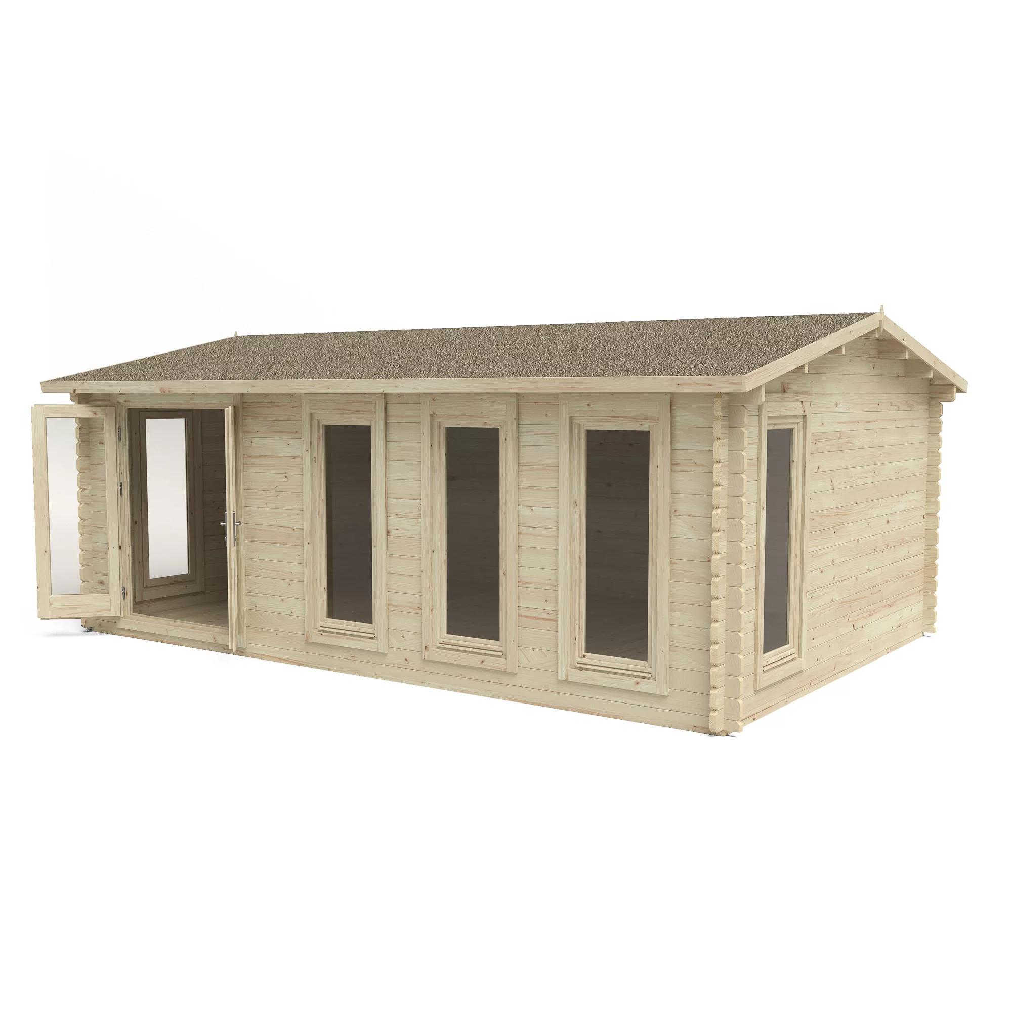 Forest Garden Blakedown 6x4 Toughened Glass Pent Loglap Solid Wood Cabin With Double Door - Assembly Service Included 10 Forest Garden Blakedown 6x4 Toughened Glass Pent Loglap Solid Wood Cabin With Double Door - Assembly Service Included - Image 10