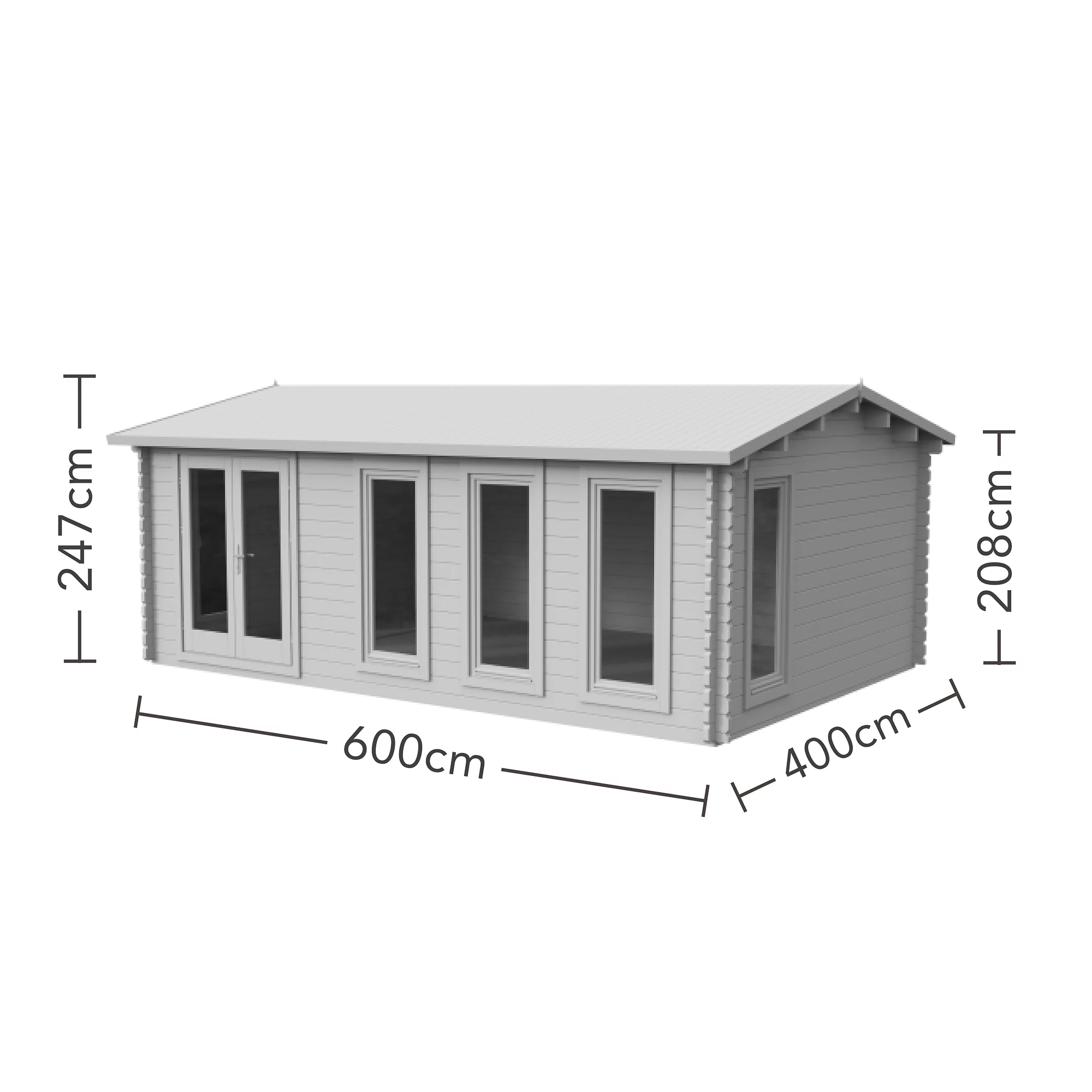 Forest Garden Blakedown 6x4 Toughened Glass Pent Loglap Solid Wood Cabin With Double Door - Assembly Service Included 5 Forest Garden Blakedown 6x4 Toughened Glass Pent Loglap Solid Wood Cabin With Double Door - Assembly Service Included - Image 5