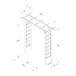 Forest Garden Classic Flat Top European Softwood Arch (H) 213cm X (W) 210cm 11 Forest Garden Classic Flat Top European Softwood Arch (H) 213cm X (W) 210cm -Bestway Garden Sales Store forest garden classic flat top european softwood arch h 213cm x w 210cm5013053190166 01t