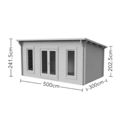 Forest Garden Elmley 5x3 Toughened Glass Pent Loglap Solid Wood Cabin With Double Door -Bestway Garden Sales Store forest garden elmley 5x3 toughened glass pent loglap solid wood cabin with double door5013053181430 01t bq