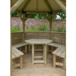 Forest Garden Furnished Hexagonal Gazebo, (W)3.78m (D)3.27m 19 Forest Garden Furnished Hexagonal Gazebo, (W)3.78m (D)3.27m -Bestway Garden Sales Store forest garden furnished hexagonal gazebo w 3 78m d 3 27m5013053172469 04i