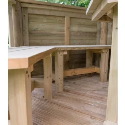 Forest Garden Furnished Hexagonal Gazebo, (W)3.78m (D)3.27m 21 Forest Garden Furnished Hexagonal Gazebo, (W)3.78m (D)3.27m -Bestway Garden Sales Store forest garden furnished hexagonal gazebo w 3 78m d 3 27m5013053172469 06i