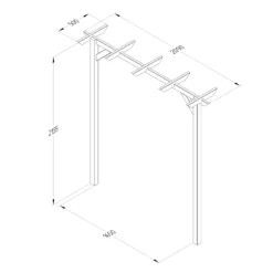 Forest Garden Hanbury Flat Top European Softwood Arch (H) 213.5cm X (W) 209cm 9 Forest Garden Hanbury Flat Top European Softwood Arch (H) 213.5cm X (W) 209cm -Bestway Garden Sales Store forest garden hanbury flat top european softwood arch h 213 5cm x w 209cm5013053190128 01t