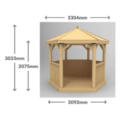 Forest Garden Hexagonal Gazebo, (W)3.3m (D)2.84m -Bestway Garden Sales Store forest garden hexagonal gazebo w 3 3m d 2 84m5013053163351 01t