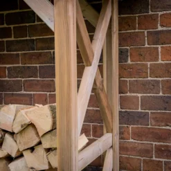 Forest Garden Large Timber 7x3 Ft Apex Wall Log Store -Bestway Garden Sales Store forest garden large timber 7x3 ft apex wall log store5013053190760 03i