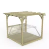 Forest Garden Natural Pergola & Decking Kit, X4 Post X1 Balustrade (H) 2.5m X (W) 5.2m