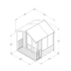 Forest Garden Oakley 6x6 Apex Overlap Solid Wood Summer House With Double Door (Base Included) -Bestway Garden Sales Store forest garden oakley 6x6 apex overlap solid wood summer house with double door base included 5013053188545 01t bq