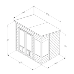 Forest Garden Oakley 7x5 Pent Overlap Solid Wood Summer House With Double Door -Bestway Garden Sales Store forest garden oakley 7x5 pent overlap solid wood summer house with double door5013053188507 01t bq