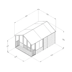 Forest Garden Oakley 8x12 Apex Overlap Solid Wood Summer House With Double Door (Base Included) -Bestway Garden Sales Store forest garden oakley 8x12 apex overlap solid wood summer house with double door base included 5013053188842 01t bq