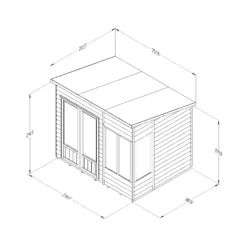 Forest Garden Oakley 8x6 Pent Overlap Solid Wood Summer House With Double Door - Assembly Service Included 9 Forest Garden Oakley 8x6 Pent Overlap Solid Wood Summer House With Double Door - Assembly Service Included -Bestway Garden Sales Store forest garden oakley 8x6 pent overlap solid wood summer house with double door assembly service included5013053188606 01t bq
