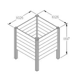 Forest Garden Slot Down Composter 650L -Bestway Garden Sales Store forest garden slot down composter 650l5013053132241 01t